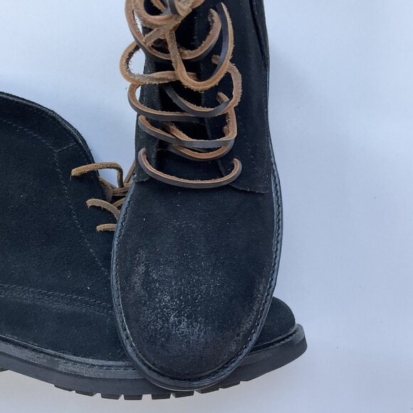 $99 G By Guess Men\'s Trenton Faux Leather And Canvas Ankle Black Boots Size 8 main image 11